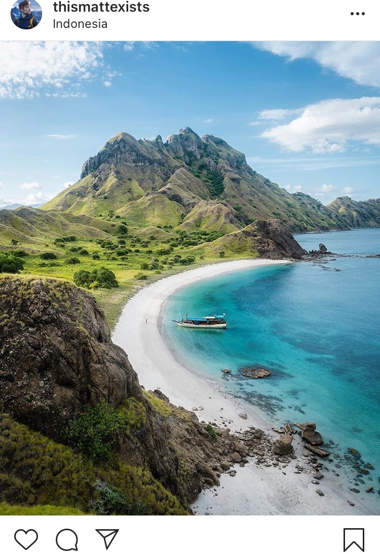 View of Padar viewpoint in Indonesia