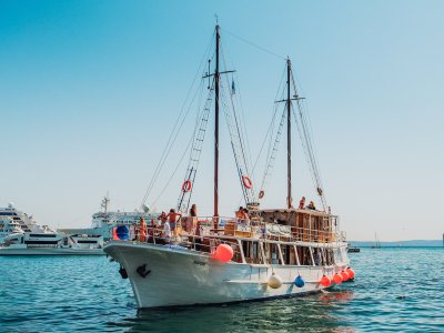 The sailing yacht in Croatia 