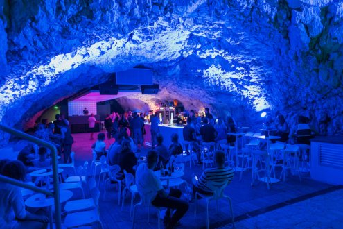 A cave disco in the town Makarska, Croatia 