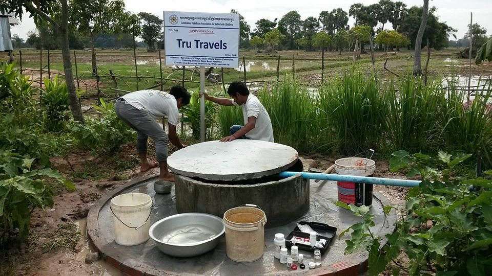 Trutravels giving back building water wells in cambodia