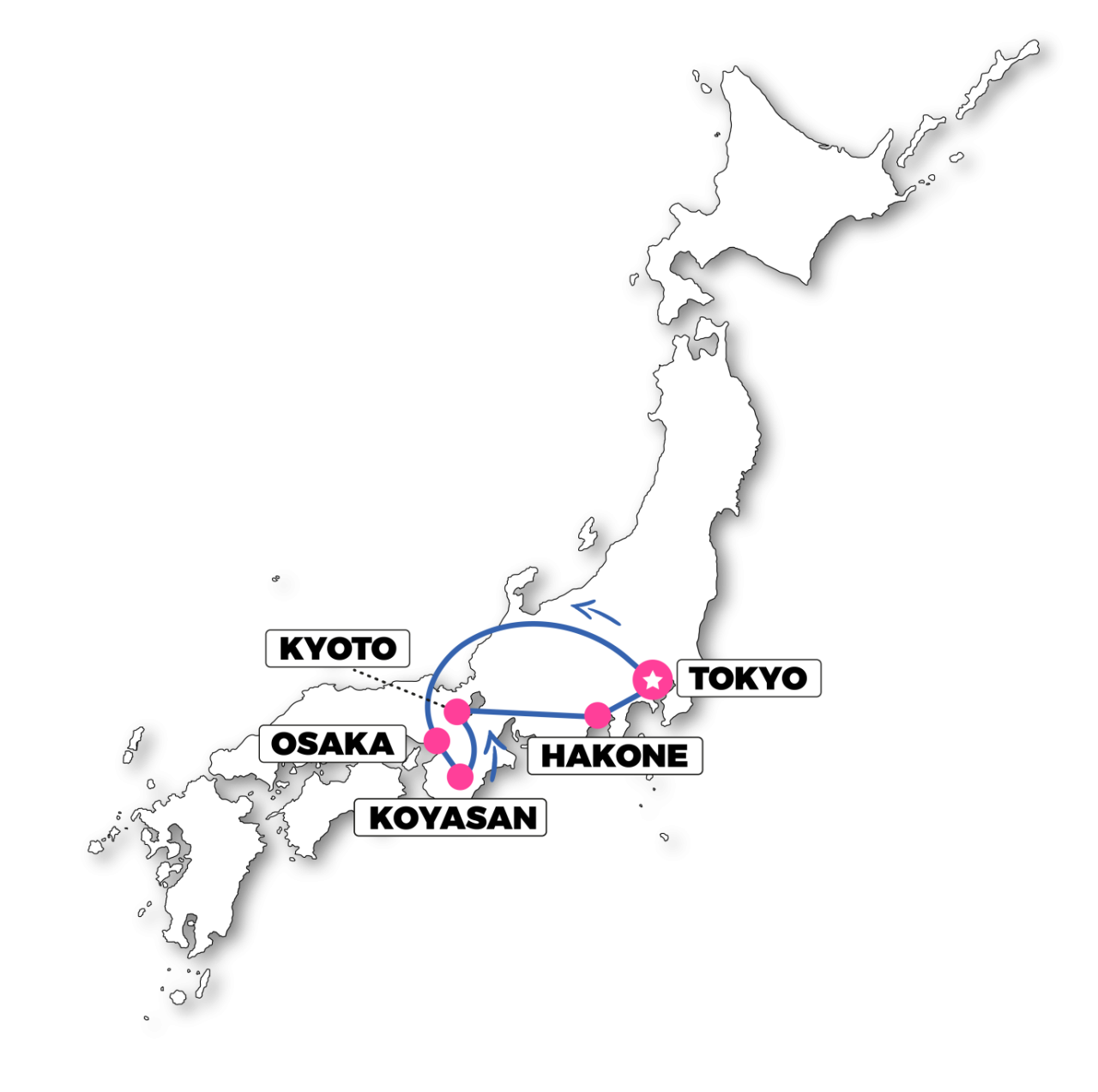 tourhub | TruTravels | Legend of Japan - 12 Day Trip | Tour Map