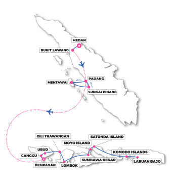 tourhub | TruTravels | Total Indonesia | Tour Map