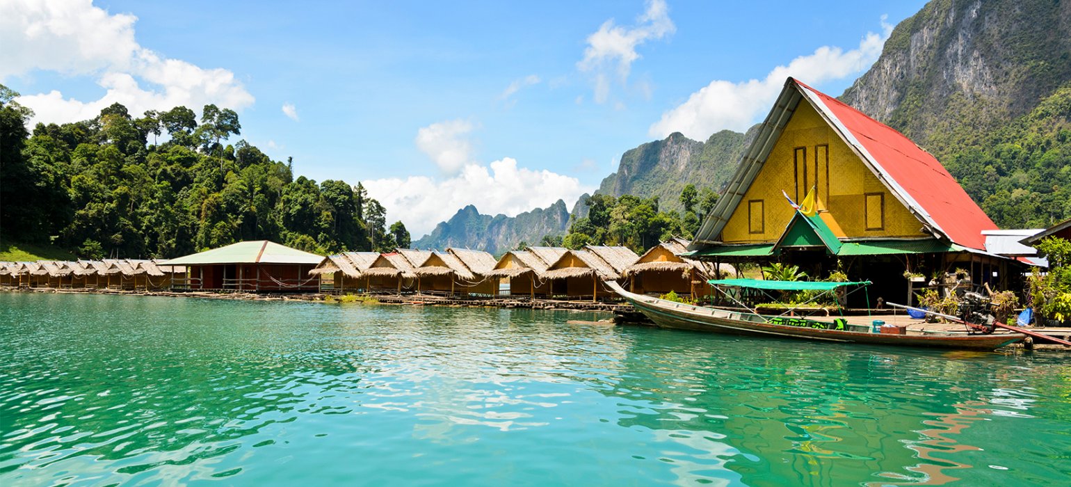 Khao sok floating bungalows Northern Thailand 